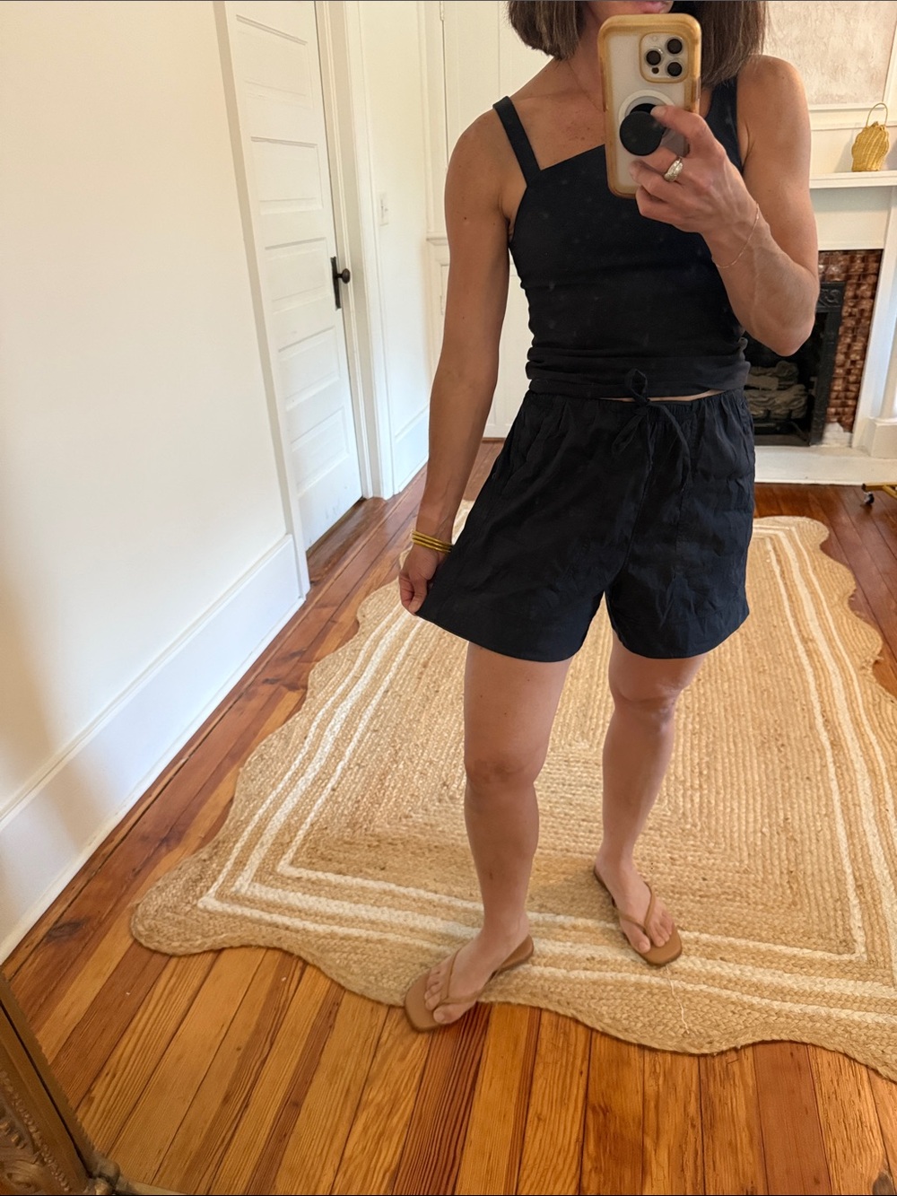 lululemon athletica Black High-Waist Drawstring Shorts